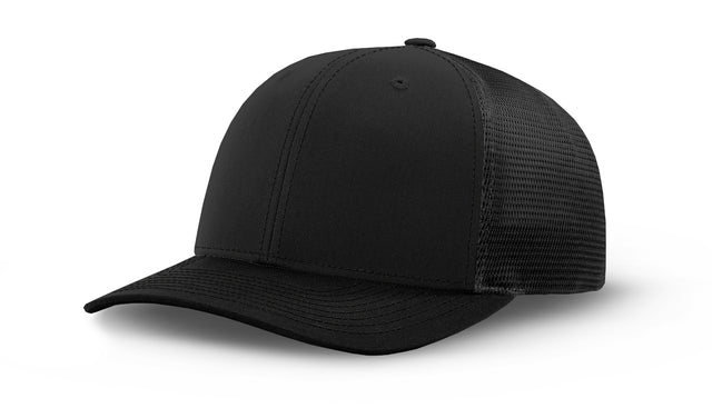 Joe's USA Flexfit Mesh Back Cap JOE812 Black/Black main front view