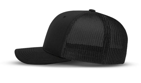 Joe's USA Flexfit Mesh Back Cap JOE812 Black/Black side view