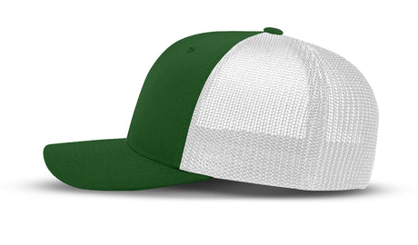 Joe's USA Flexfit Mesh Back Cap JOE812 Forest Green/White side view