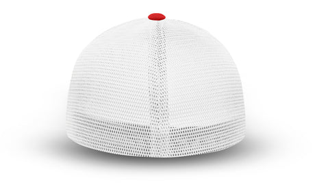 Joe's USA Flexfit Mesh Back Cap JOE812 True Red/White back mesh view