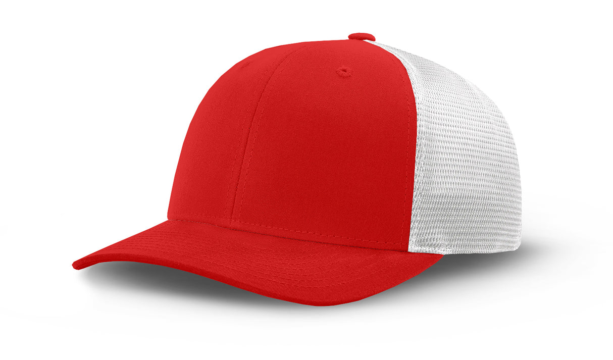 Joe's USA Flexfit Mesh Back Cap JOE812 True Red/White main front view
