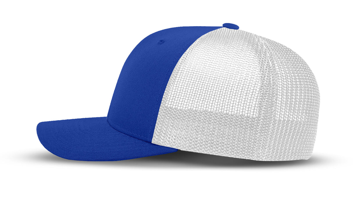 Joe's USA Flexfit Mesh Back Cap JOE812 True Royal/White side view