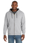Joe's USA Heavyweight Full - Zip Hooded Sweatshirt with Thermal Lining X - Small Athletic Heather Zip Hoodies
