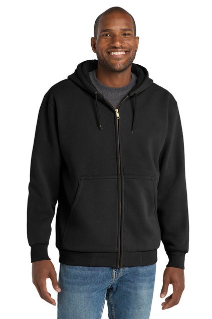Joe's USA Heavyweight Full - Zip Hooded Sweatshirt with Thermal Lining X - Small Black Zip Hoodies