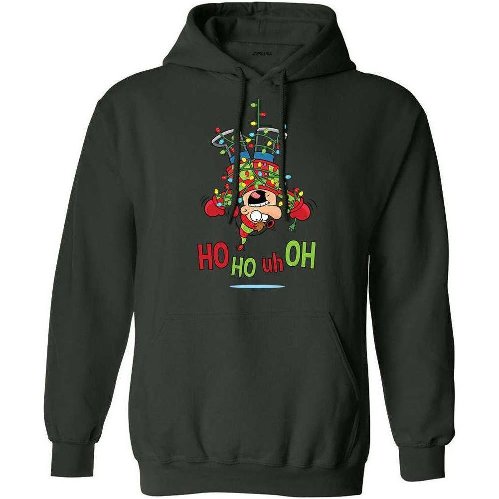 Joe's USA HO HO UH OH Graphic Collection Green Crewneck Sweatshirt Small