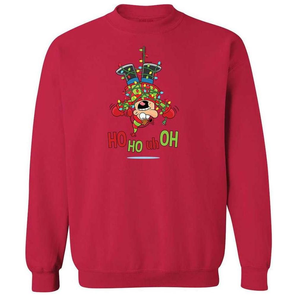 Joe's USA HO HO UH OH Graphic Collection Green Crewneck Sweatshirt Small