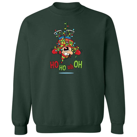 Joe's USA HO HO UH OH Graphic Collection Green Crewneck Sweatshirt Small