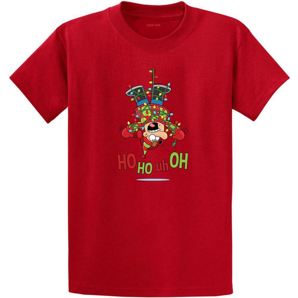 Joe's USA HO HO UH OH Graphic Collection Red T-Shirt Small