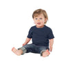 Joe's USA Infant 5.4 - oz 100% Cotton T-Shirts 06M Navy Short Sleeve T-Shirts