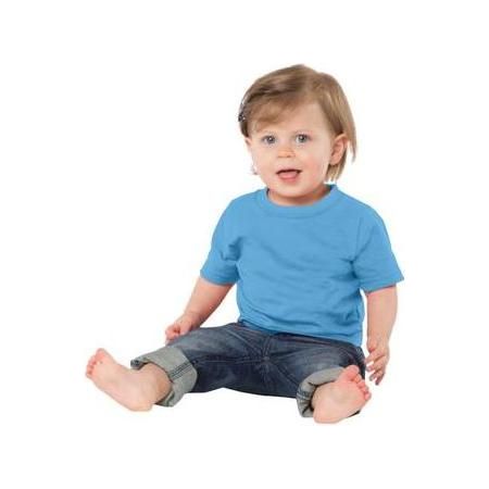 Joe's USA Infant 5.4 - oz 100% Cotton T-Shirts 12M Aquatic Blue Short Sleeve T-Shirts