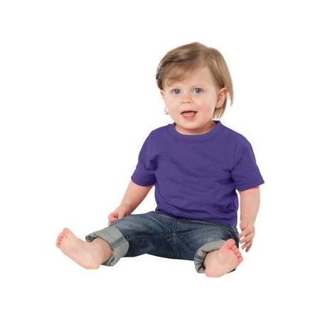 Joe's USA Infant 5.4 - oz 100% Cotton T-Shirts 18M Purple Short Sleeve T-Shirts