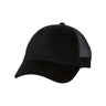 Joe's USA J102 Sandwich Trucker Cap - Wholesale Two - Tone Mesh Cap Black/ Black Adjustable Caps