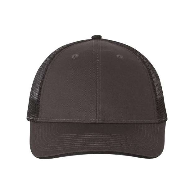 Joe's USA J102 Sandwich Trucker Cap - Wholesale Two - Tone Mesh Cap Charcoal/ Black Adjustable Caps