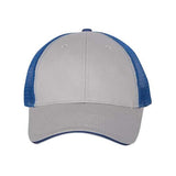 Joe's USA J102 Sandwich Trucker Cap - Wholesale Two - Tone Mesh Cap Green Camo/ Tan Adjustable Caps