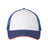 Joe's USA J102 Sandwich Trucker Cap - Wholesale Two - Tone Mesh Cap White/ Royal/ Red Adjustable Caps