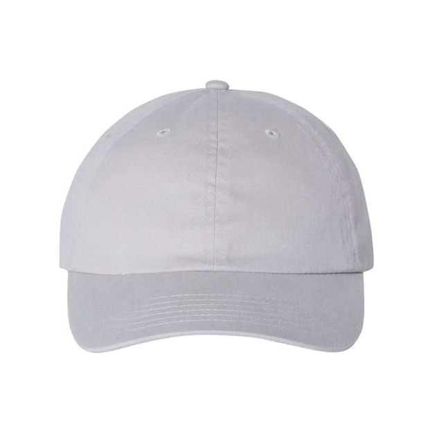 Joe's USA J200 Brushed Twill Dad Hat - Wholesale Cotton Cap Light Grey Adjustable Caps