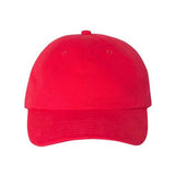Joe's USA J200 Brushed Twill Dad Hat - Wholesale Cotton Cap Red Adjustable Caps