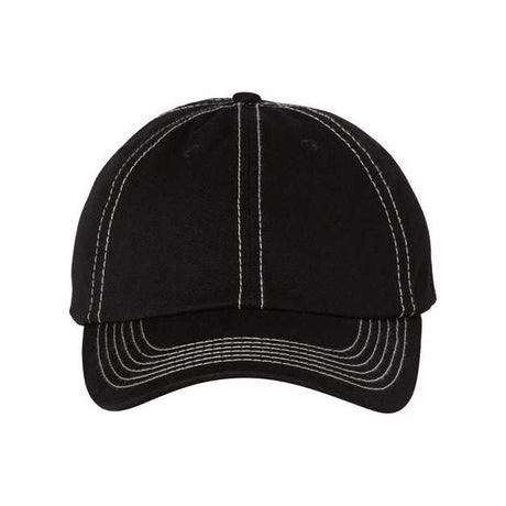 Joe's USA J300 Classic Dad Hat - Wholesale Cotton Cap Black/ Stone Stitch Adjustable Caps