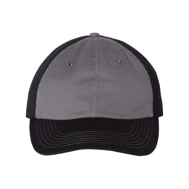 Joe's USA J300 Classic Dad Hat - Wholesale Cotton Cap Charcoal/ Black Adjustable Caps