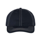 Joe's USA J300 Classic Dad Hat - Wholesale Cotton Cap Navy/ Stone Stitch Adjustable Caps