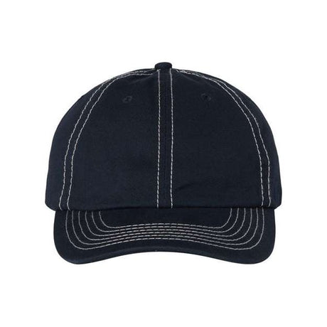 Joe's USA J300 Classic Dad Hat - Wholesale Cotton Cap Navy/ Stone Stitch Adjustable Caps