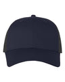 Joe's USA J400 Mesh - Back Twill Trucker Cap - Wholesale Snapback Hat Navy/ Charcoal Adjustable Caps