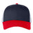 Joe's USA J400 Mesh - Back Twill Trucker Cap - Wholesale Snapback Hat Navy/ White/ Red Adjustable Caps