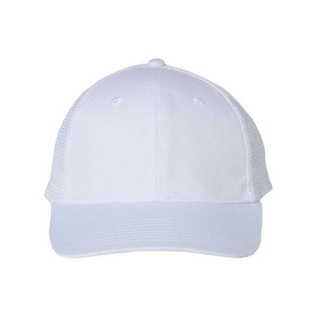Joe's USA J400 Mesh - Back Twill Trucker Cap - Wholesale Snapback Hat White Adjustable Caps