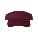 Joe's USA J500 Bio - Washed Cotton Visor - Wholesale Sports Visor Maroon Adjustable Visors