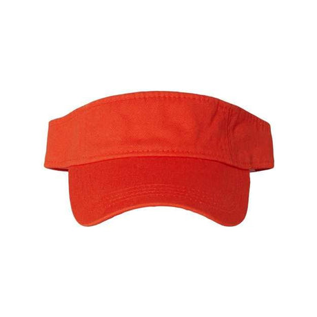 Joe's USA J500 Bio - Washed Cotton Visor - Wholesale Sports Visor Orange Adjustable Visors