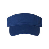 Joe's USA J500 Bio - Washed Cotton Visor - Wholesale Sports Visor Royal Blue Adjustable Visors