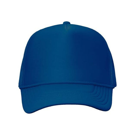 Joe's USA J700 Foam Mesh - Back Trucker Cap - Wholesale Snapback Hat Royal/ Royal Adjustable Caps