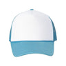 Joe's USA J700 Foam Mesh - Back Trucker Cap - Wholesale Snapback Hat White/ Baby Blue Adjustable Caps