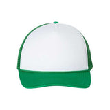 Joe's USA J700 Foam Mesh - Back Trucker Cap - Wholesale Snapback Hat White/ Kelly Adjustable Caps
