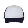 Joe's USA J700 Foam Mesh - Back Trucker Cap - Wholesale Snapback Hat White/ Navy Adjustable Caps