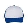 Joe's USA J700 Foam Mesh - Back Trucker Cap - Wholesale Snapback Hat White/ Royal Adjustable Caps