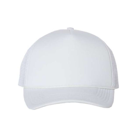 Joe's USA J700 Foam Mesh - Back Trucker Cap - Wholesale Snapback Hat White/ White Adjustable Caps