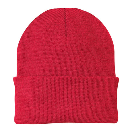 Joe's USA Knit Beanie Caps in 26 Colors Athletic Red OSFA Beanies