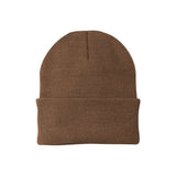 Joe's USA Knit Beanie Caps in 26 Colors Brown OSFA Beanies