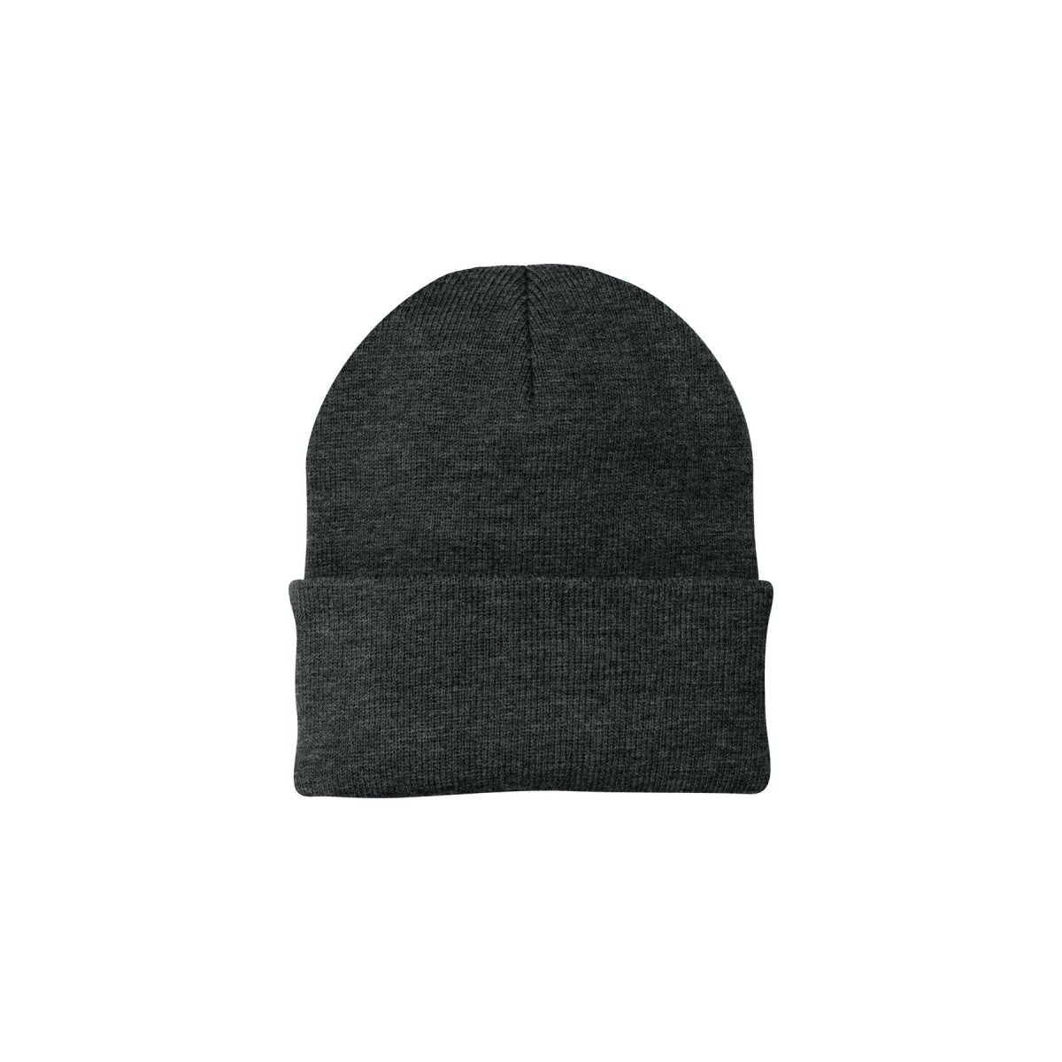 Joe's USA Knit Beanie Caps in 26 Colors Charcoal Heather OSFA Beanies