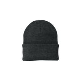 Joe's USA Knit Beanie Caps in 26 Colors Charcoal Heather OSFA Beanies