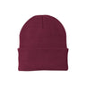 Joe's USA Knit Beanie Caps in 26 Colors Maroon OSFA Beanies