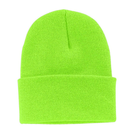 Joe's USA Knit Beanie Caps in 26 Colors Neon Green OSFA Beanies