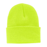 Joe's USA Knit Beanie Caps in 26 Colors Neon Yellow OSFA Beanies