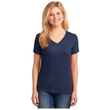 Joe's USA Ladies 5.4 - oz 100% Cotton V - Neck T-Shirt Ash XS Short Sleeve T-Shirts