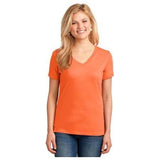 Joe's USA Ladies 5.4 - oz 100% Cotton V - Neck T-Shirt Ash XS Short Sleeve T-Shirts