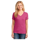 Joe's USA Ladies 5.4 - oz 100% Cotton V - Neck T-Shirt Ash XS Short Sleeve T-Shirts