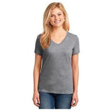 Joe's USA Ladies 5.4 - oz 100% Cotton V - Neck T-Shirt Ash XS Short Sleeve T-Shirts