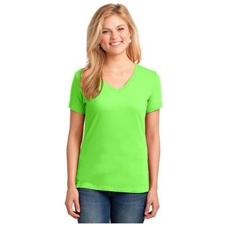 Joe's USA Ladies 5.4 - oz 100% Cotton V - Neck T-Shirt Ash XS Short Sleeve T-Shirts
