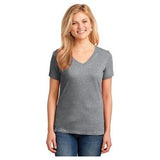 Joe's USA Ladies 5.4 - oz 100% Cotton V - Neck T-Shirt Ash XS Short Sleeve T-Shirts